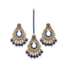 Golden Earrings with Maang Tikka | Pakistani Jewellery