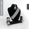 Pakistani Silver Choker Set with Earrings and Mang Tikka for Weddings