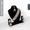 Silver and Baby Pink Choker Set with Earrings and Matching Mang Tikka