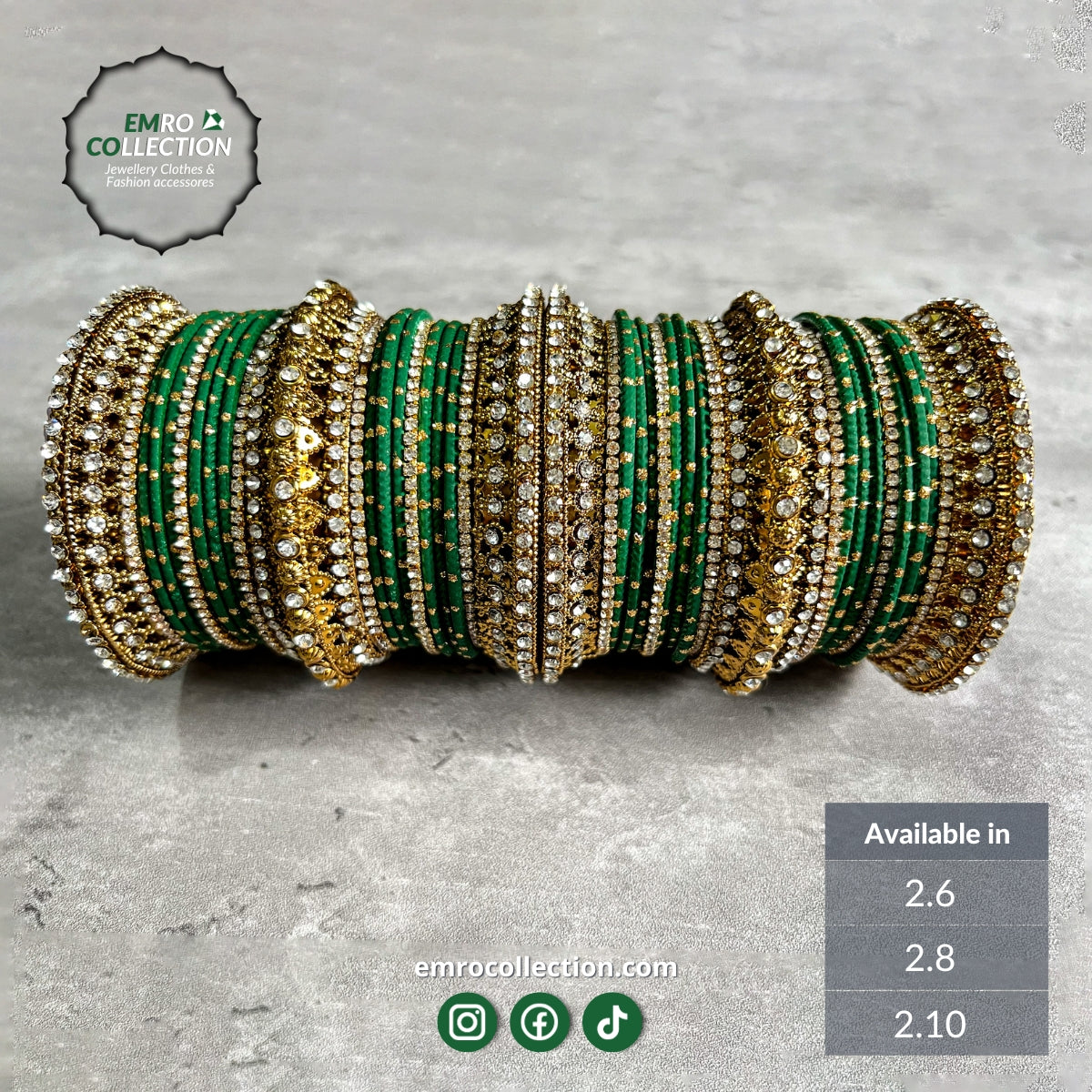 Green wedding bangles new arrivals