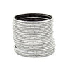 Plain white Bangles with silver Dots – 24 Piece Indian Jewellery churi Set
