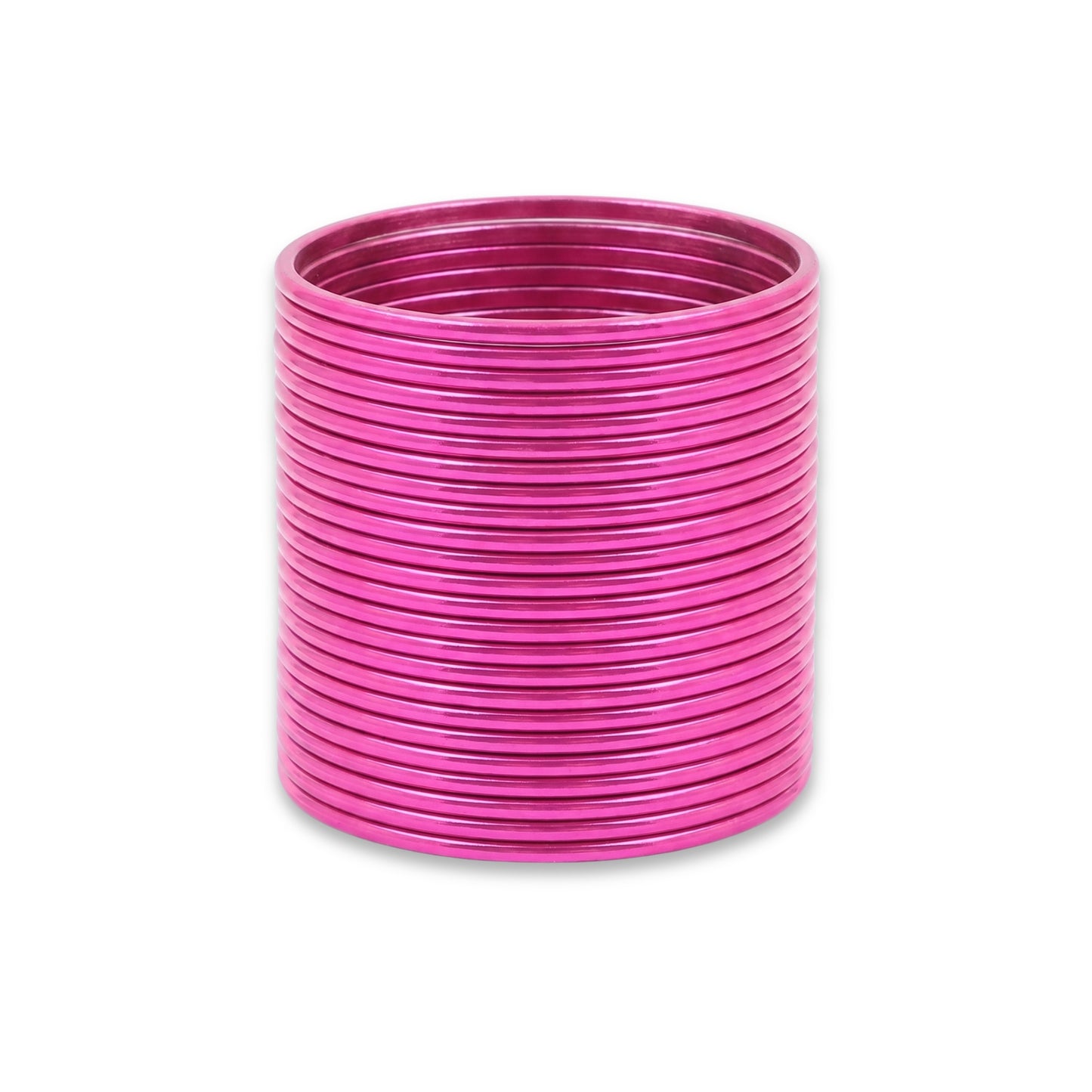 shocking pink plain metal bangles – 24 piece indian jewellery bridal churi set