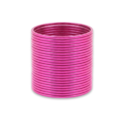 Shocking Pink Plain Metal Bangles – 24 Piece Indian Jewellery Bridal Churi Set