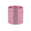 Baby Pink Plain Metal Bangles – Set of 24 | Indian Jewellery