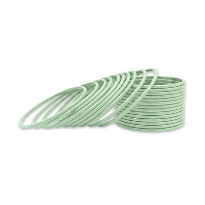 Mint Green Plain Metal Bangles – 24 Piece Indian Jewellery Set