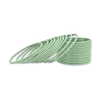 Mint Green Plain Metal Bangles – 24 Piece Indian Jewellery Set
