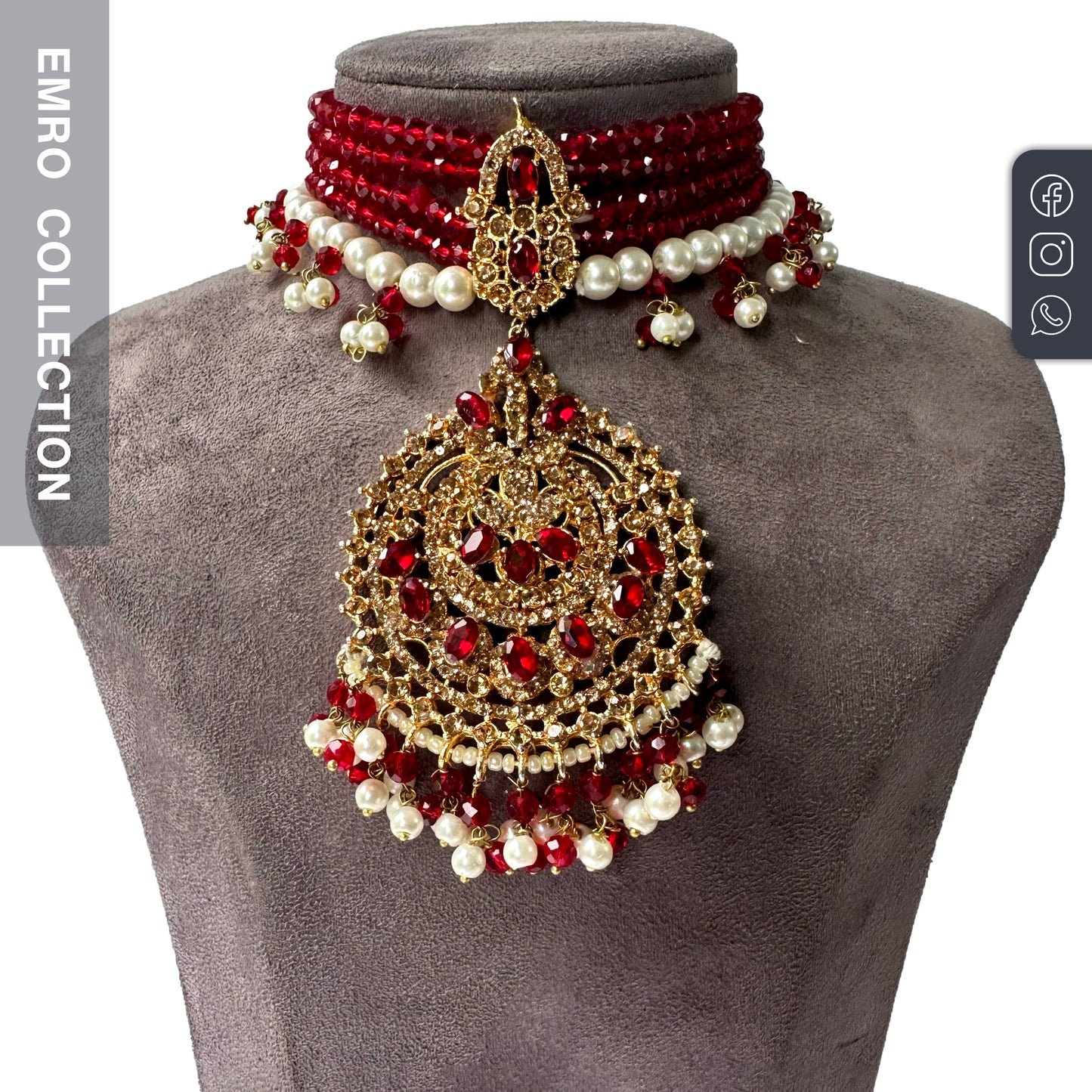 elegant and simple maroon choker – a stunning indian & pakistani jewelry piece for your next eventvent