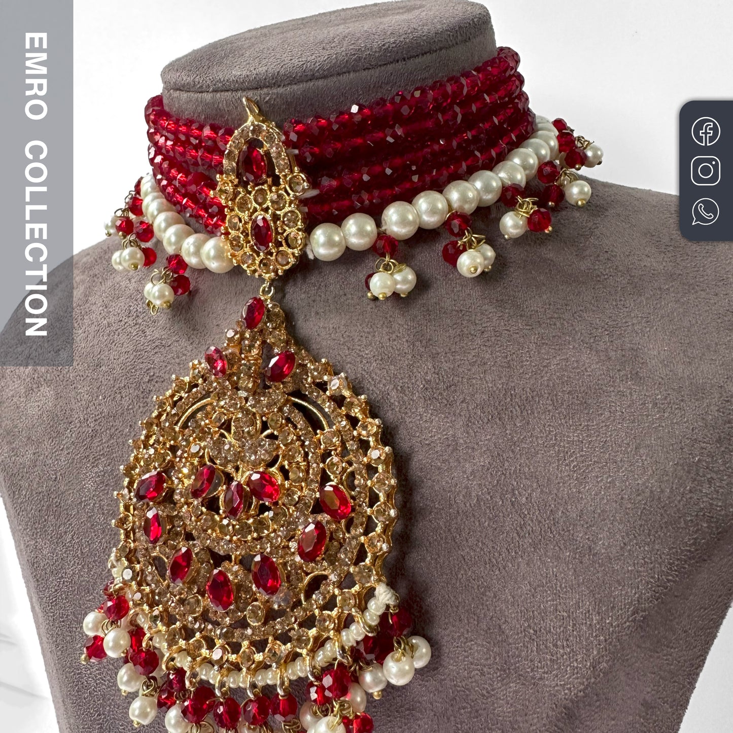 elegant and simple maroon choker – a stunning indian & pakistani jewelry piece for your next eventvent