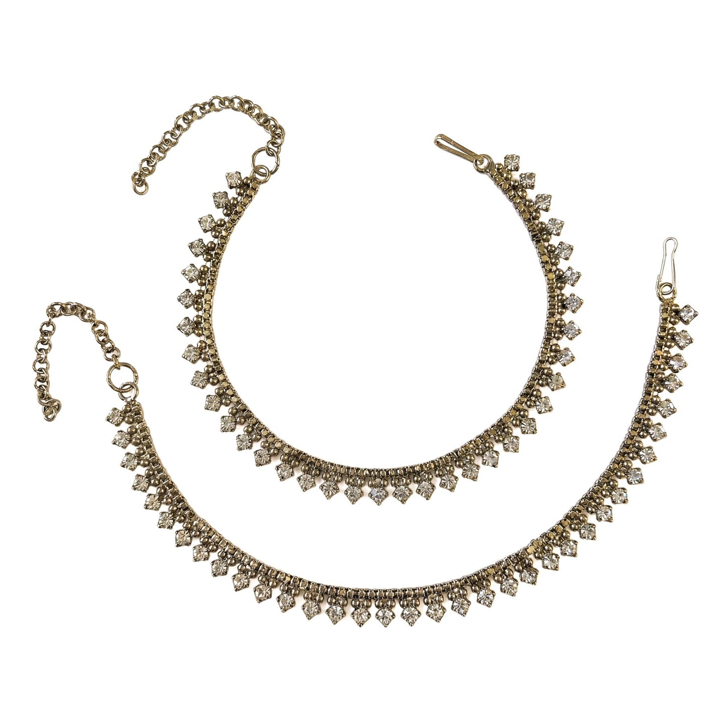 traditional antique gold anklet payal bridal jewellery for women