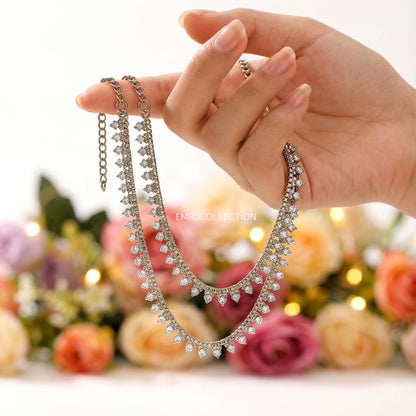 Antique gold tone anklet payal Indian Pakistani wedding jewellery