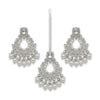 Silver Chand Bali Earrings with Maang Tikka | Pakistani Jewellery
