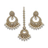 Chand Bali Pearl Earrings with Maang Tikka | Pakistani Jewellery