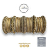Golden and White Bridal Bangles – Traditional Bangle Set for Party Wear
