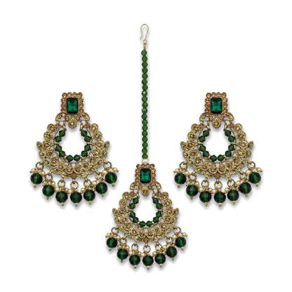 Golden and maroon earrings, Indian jewellery for wedding and parties