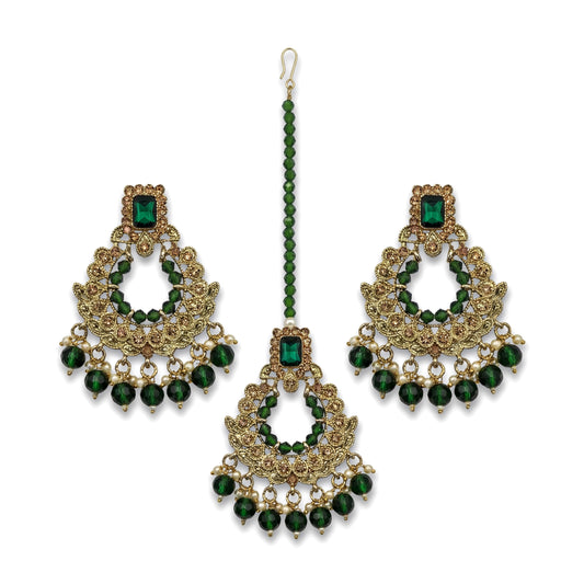 Golden and maroon earrings, Indian jewellery for wedding and parties