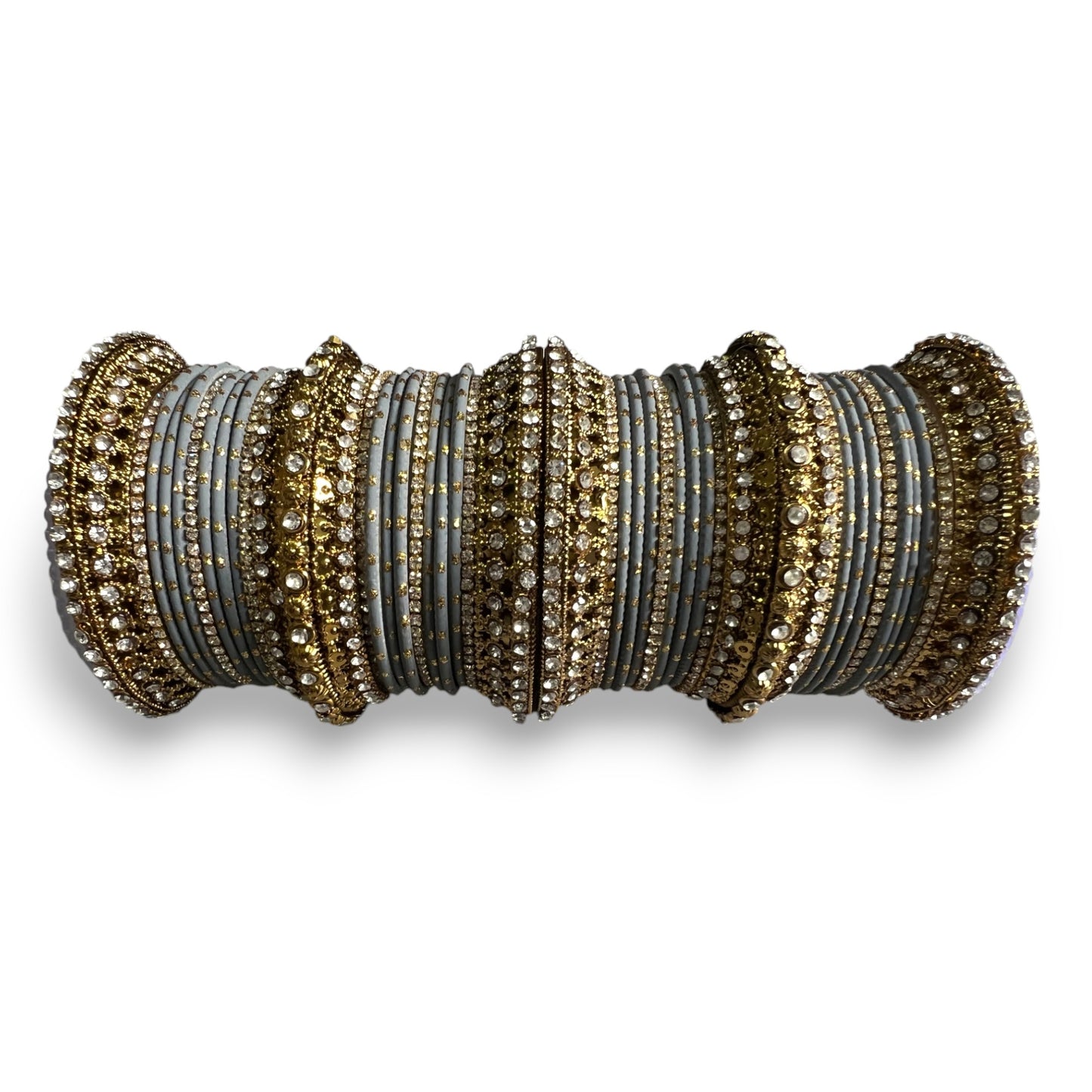 gold and grey bridal bangles – premium choora set for indian weddings