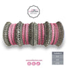 Silver and Pink Bridal Bangles Set – Elegant Indian Wedding Choora