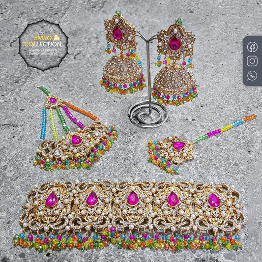 Multi-Colored Mehndi Choker Set – Mehndi Jewelry for Wedding!