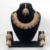 Multi Necklace Set – Mehndi Jewelry with Earrings & Tikka for Parties