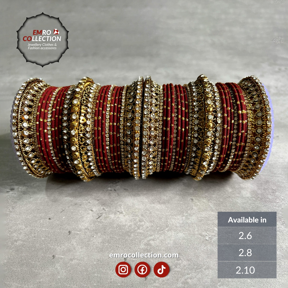 gorgeous maroon bridal bangles with sparkling gold details, perfect for bridal wear or festive occasions