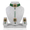 Pakistani Green Choker Set with Earrings & Maang Tikka – Pakistani Jewellery