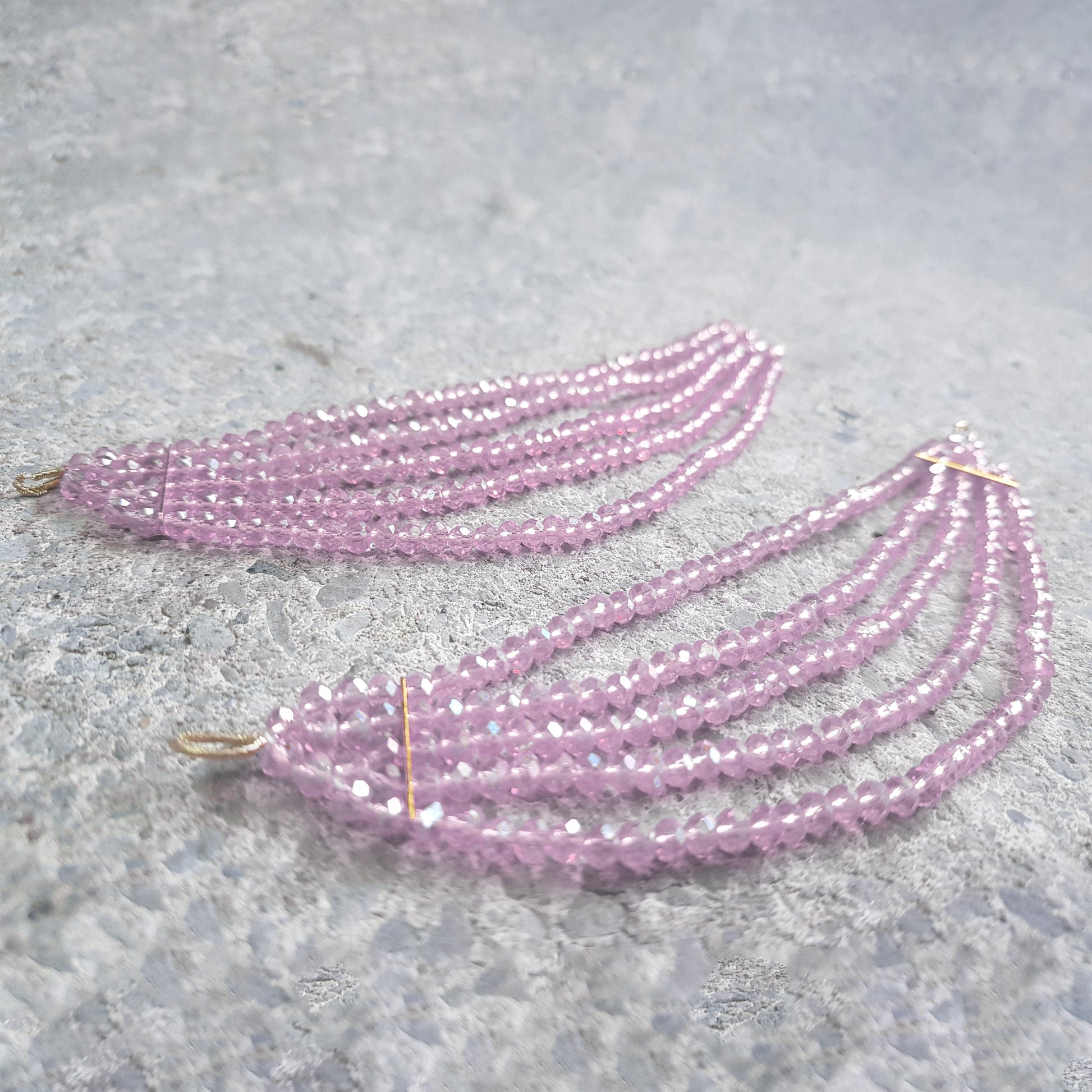 baby pink saharay for earrings