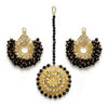 Black Chand Bali Earrings with Maang Tikka | Pakistani Jewellery