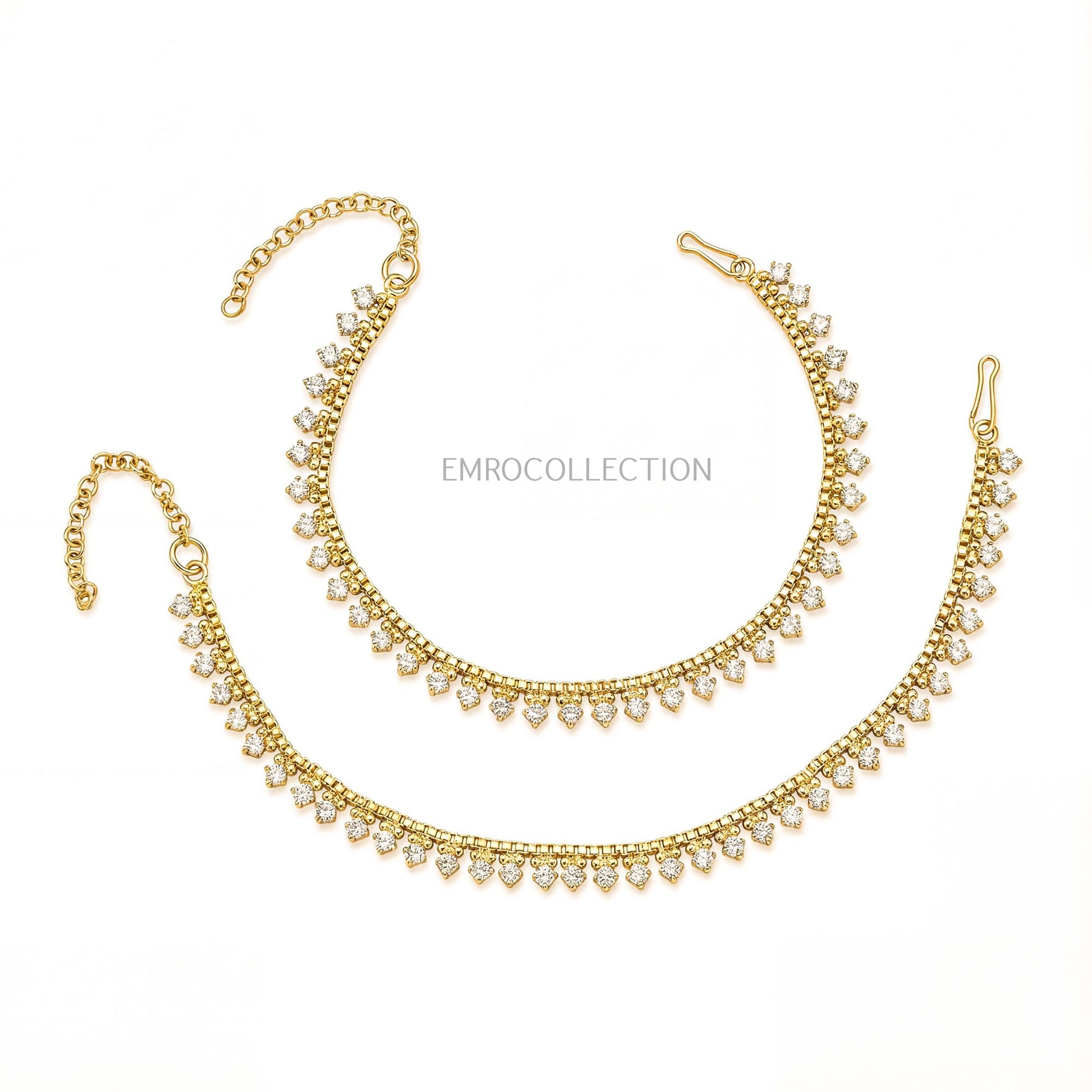 Golden anklet payal traditional Indian and Pakistani jewellery