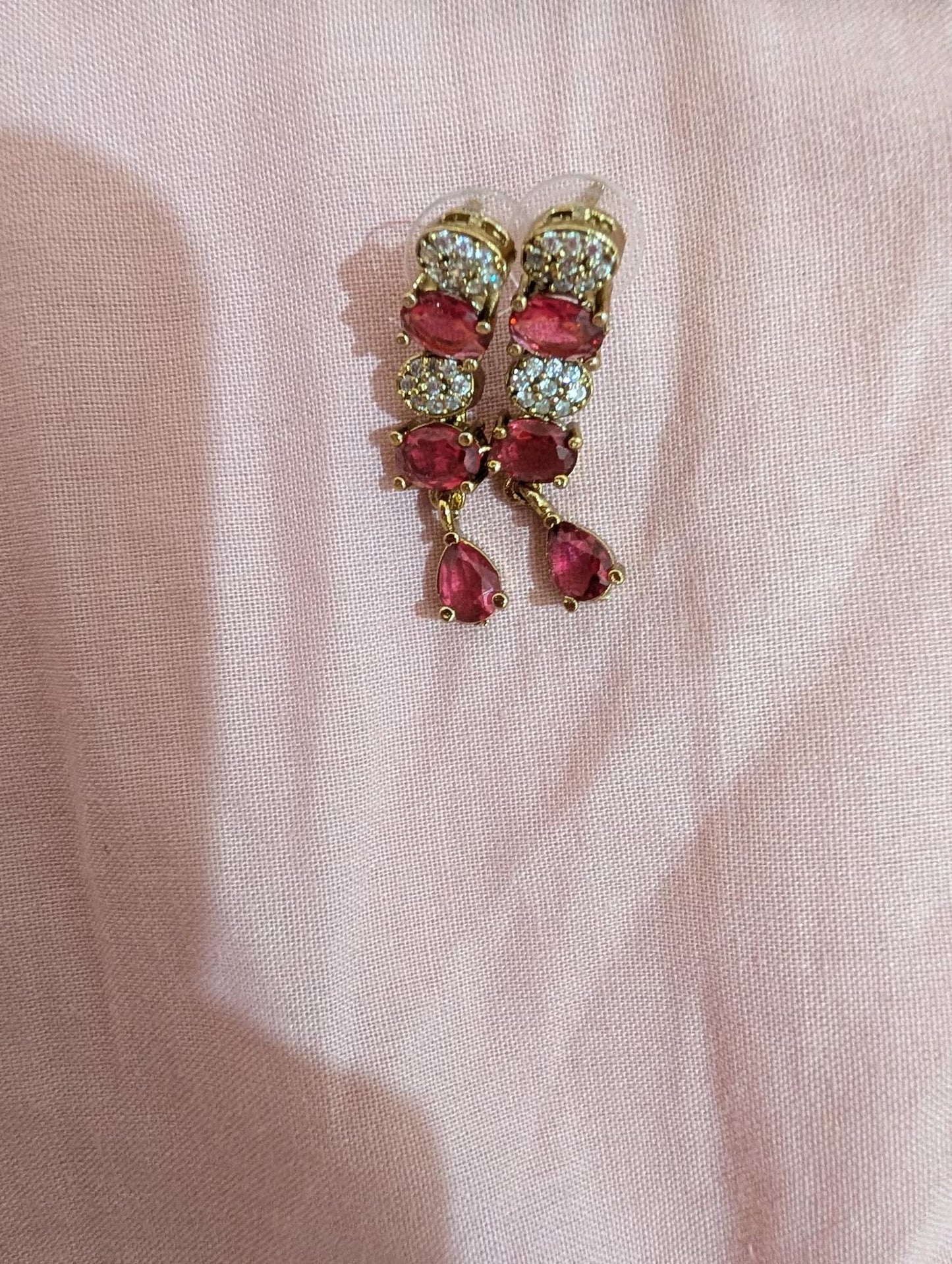 ruby choker necklace set with earrings & tikka | indian bridal jewellery | wedding jewellery | adjustable choker