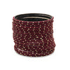 Maroon Bangles with Golden Dots – 24 Piece Indian Jewellery churi Set
