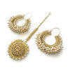 Chand Bali Pearl Earrings with Maang Tikka | Pakistani Jewellery