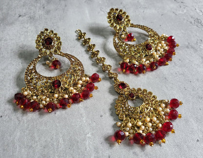 maroon earrings, gold and maroon earings, dangle earrings, Indian earrings, High quality Indian jewellery. suitable for wedding and parties