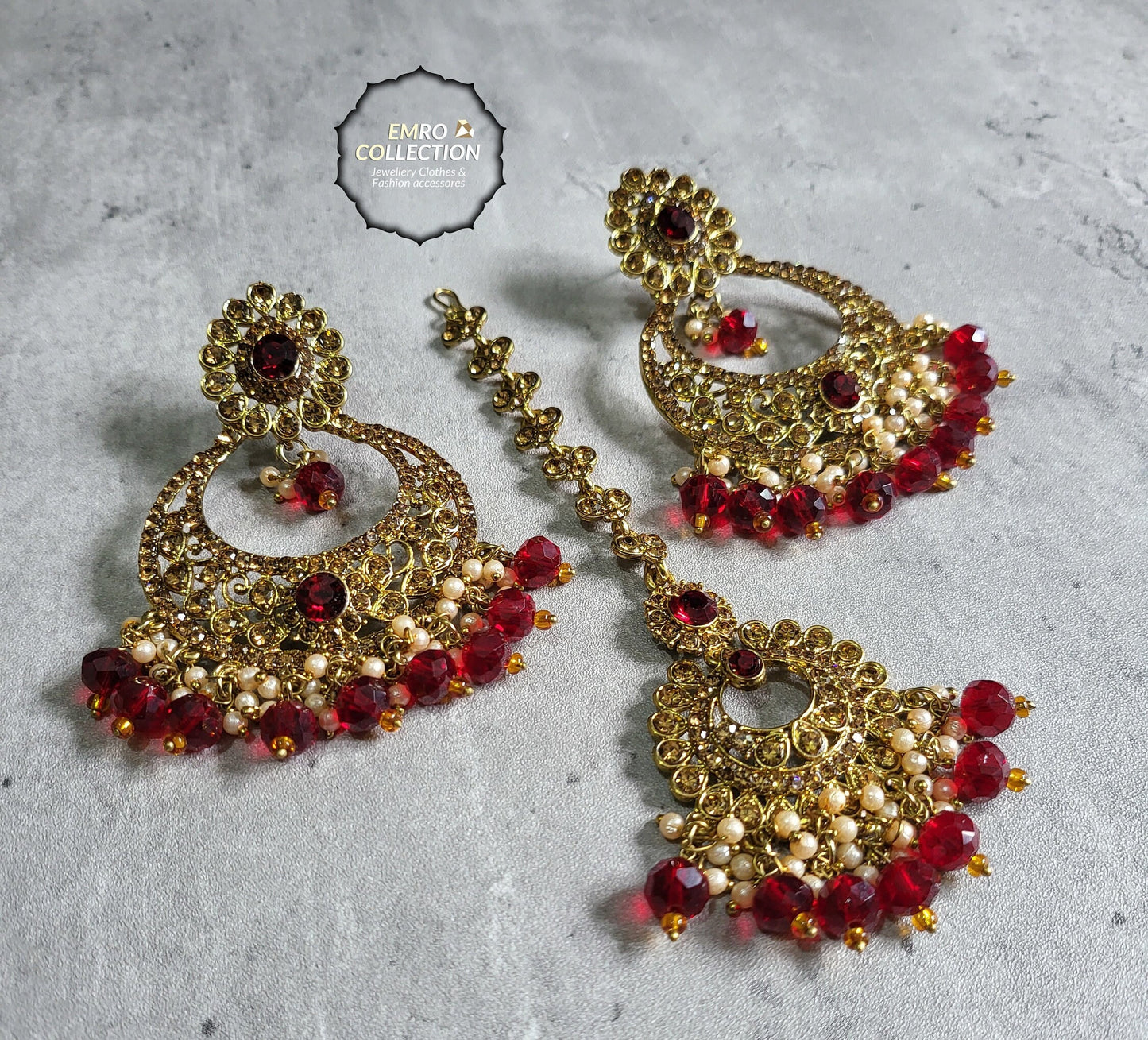 maroon earrings, gold and maroon earings, dangle earrings, indian earrings, high quality indian jewellery. suitable for wedding and parties
